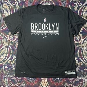 Nike NBA Brooklyn Nets Basketball Black Athletic T-Shirt XL